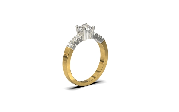 Gouden ring met diamant, Model SR42 0.90ct, Customblingjewels.com