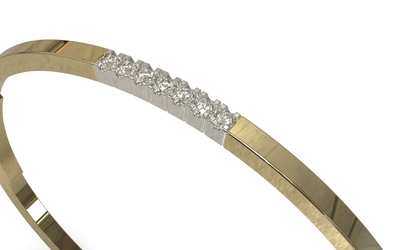 Gouden armband met diamant.